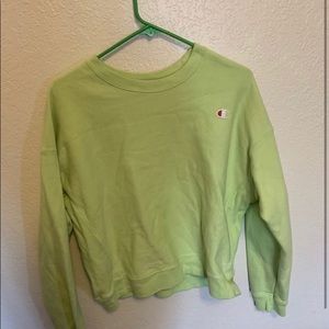 Woman’s Champion Neon Green Crewneck